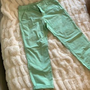 Gap mint green cropped pants